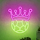 Crown Soccer Neon Light