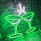 Clinking Wine Glasses Neon Light