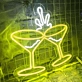 Clinking Wine Glasses Neon Light