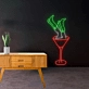 Tipsy in Wine Glass Neon Sign