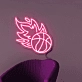 Flaming Basketball Neon Light