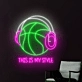 Customize This Is My Basketball Style Neon Light