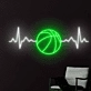 Basketball Heartbeat Neon Light