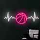 Basketball Heartbeat Neon Light