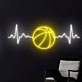 Basketball Heartbeat Neon Light