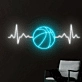 Basketball Heartbeat Neon Light