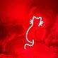 'Cat back' neon sign