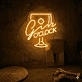 Elegant Wine Glass Neon Light