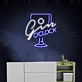 Elegant Wine Glass Neon Light