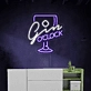 Elegant Wine Glass Neon Light