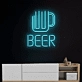 Customize Frosty Beer Glass Neon Light