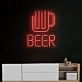 Customize Frosty Beer Glass Neon Light