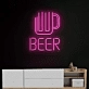 Customize Frosty Beer Glass Neon Light