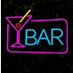 Customize Chic Cocktail Bar Neon Sign