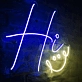 Hi Neon with a Smile Brighten Your Space with Friendly Greetings