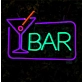 Customize Chic Cocktail Bar Neon Sign