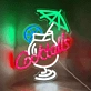 Customize Refreshing Summer Cocktail Glass Neon Light