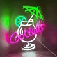 Customize Refreshing Summer Cocktail Glass Neon Light