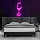 Sophisticated Elegant Wine Glass Neon Light