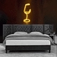 Sophisticated Elegant Wine Glass Neon Light