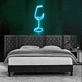 Sophisticated Elegant Wine Glass Neon Light