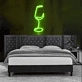 Sophisticated Elegant Wine Glass Neon Light