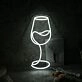 Sophisticated Elegant Wine Glass Neon Light