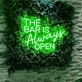 Inviting THE BAR IS Always OPEN Neon Light