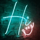 Hi Neon with a Smile Brighten Your Space with Friendly Greetings