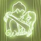 Customize Romantic Bride and Groom Embrace Kiss Neon Light