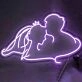 Groom Kissing Bride's Forehead Style 2 Neon Light