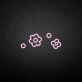 cute flowers' neon sign