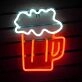Bubbling Cheers Beer Mug Neon Sign