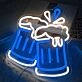 Toasting Beer Glass Style 1 Neon Light