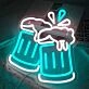Toasting Beer Glass Style 1 Neon Light