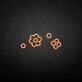 cute flowers' neon sign