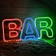 Simple BAR Letter Neon Sign