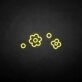 cute flowers' neon sign