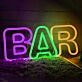 Simple BAR Letter Neon Sign