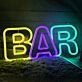 Simple BAR Letter Neon Sign