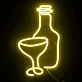 Beer Wine Glass Neon