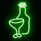 Beer Wine Glass Neon