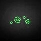 cute flowers' neon sign