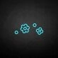 cute flowers' neon sign