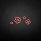 cute flowers' neon sign