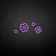 cute flowers' neon sign
