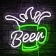 Customize Bubbling Beer Mug Icon Neon Light