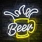 Customize Bubbling Beer Mug Icon Neon Light
