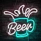 Customize Bubbling Beer Mug Icon Neon Light
