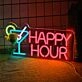 Customize HAPPY HOUR Style 1 Fun Drinking Time Neon Sign
